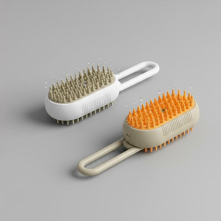 🐾 Brosse 3-en-1 Spray & Massage pour Chats et Chiens