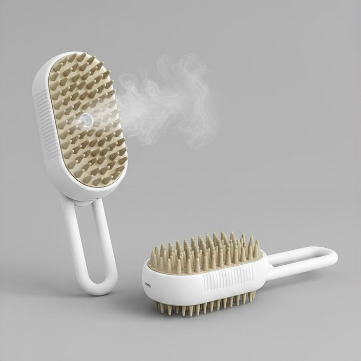 🐾 Brosse 3-en-1 Spray & Massage pour Chats et Chiens
